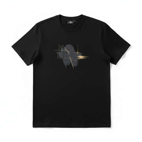 Black Abstract Graphic T-Shirt