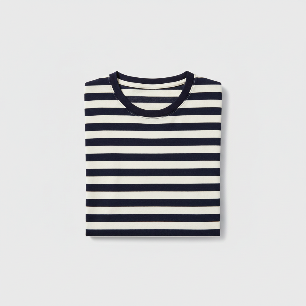 Navy Blue Striped T-Shirt